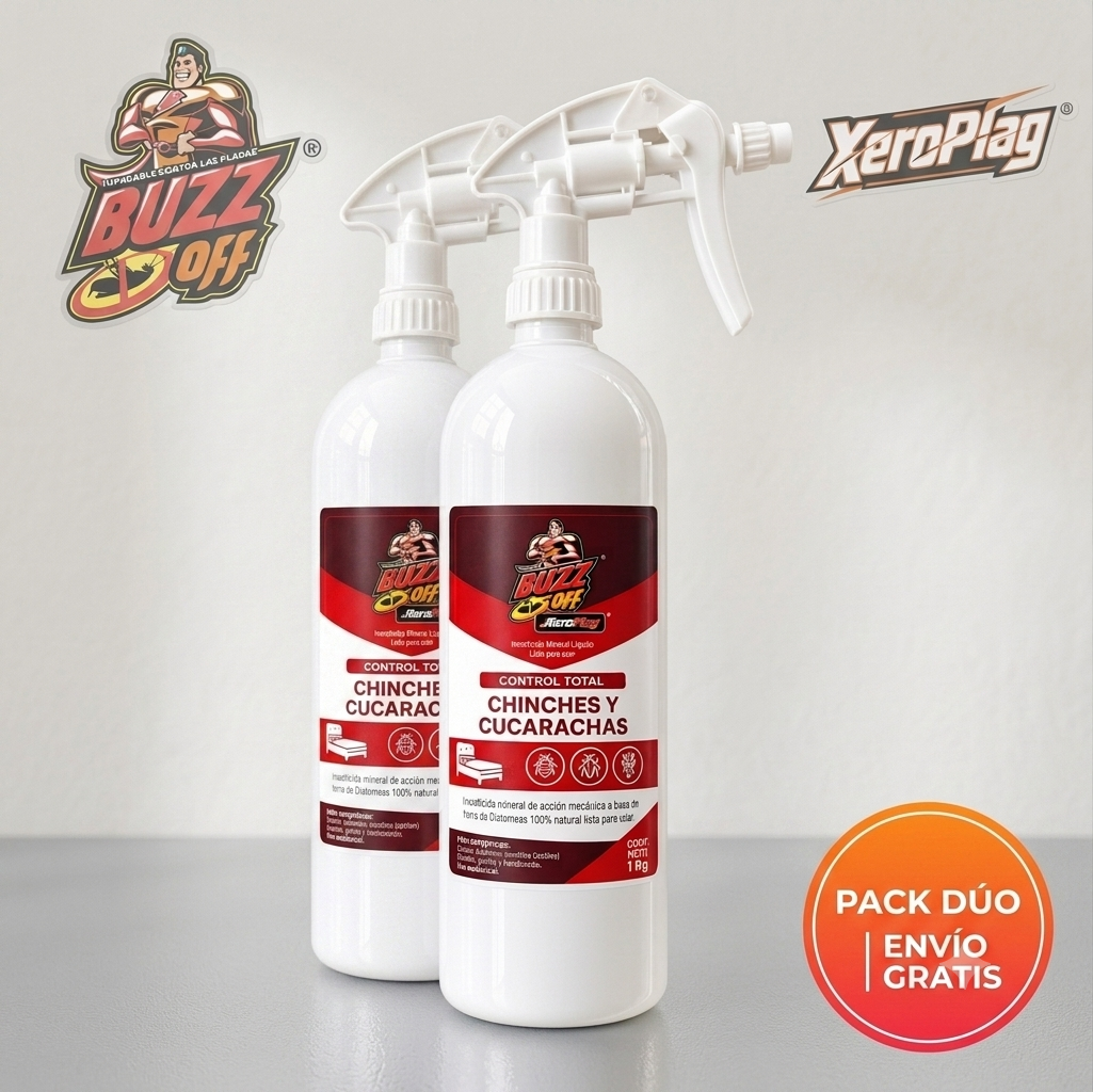 XeroPlag® Control Total Chinches y Cucarachas | Insecticida Mineral 1 Kg RTU — Sin Tóxicos