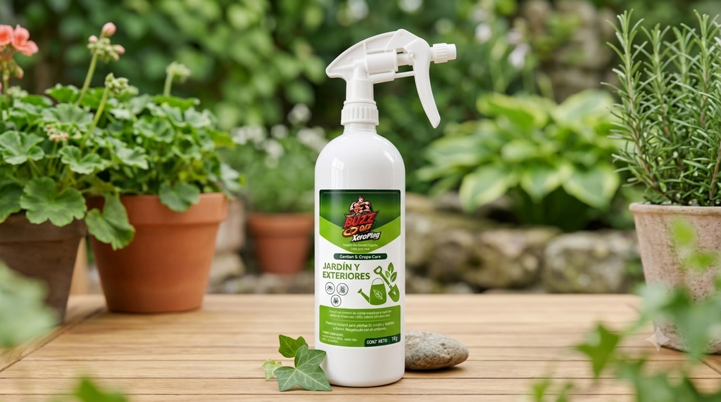 XeroPlag® Jardín y Exteriores | Insecticida Mineral para Plantas y Huertos 1 Kg RTU — Sin Tóxicos