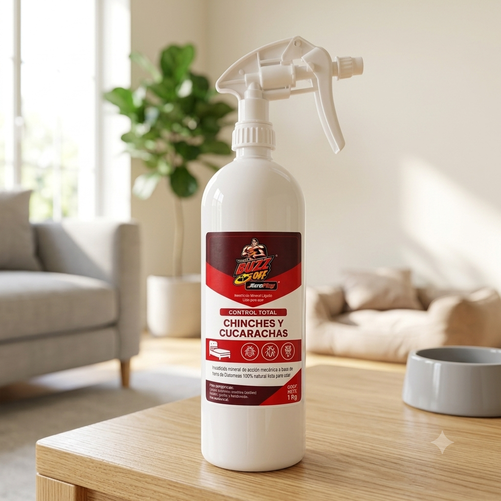 XeroPlag® Control Total Chinches y Cucarachas | Insecticida Mineral 1 Kg RTU — Sin Tóxicos