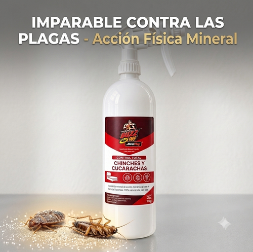 XeroPlag® Control Total Chinches y Cucarachas | Insecticida Mineral 1 Kg RTU — Sin Tóxicos
